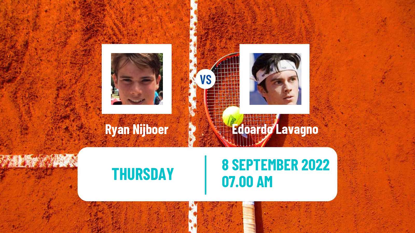 Tennis ITF Tournaments Ryan Nijboer - Edoardo Lavagno