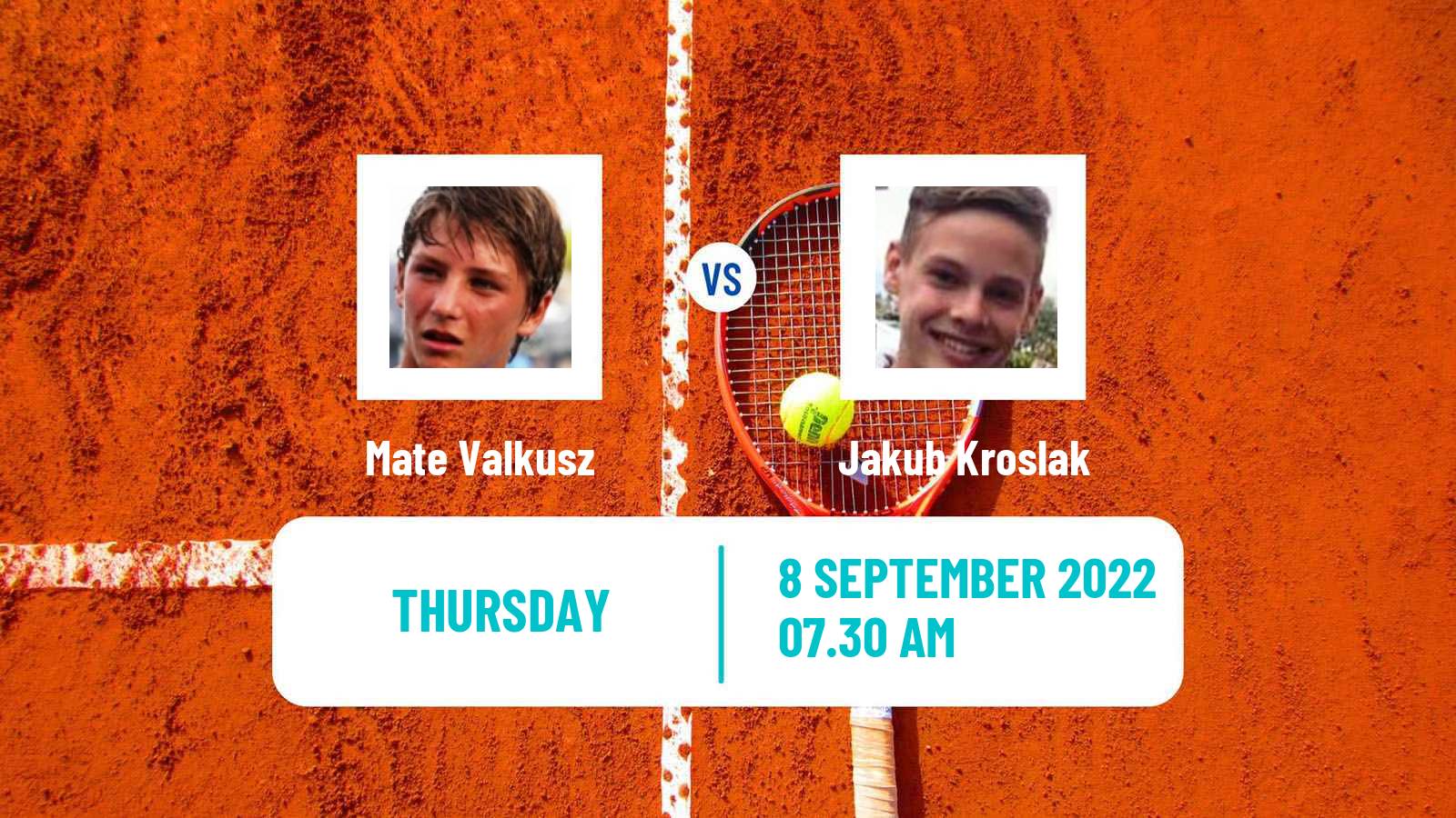 Tennis ITF Tournaments Mate Valkusz - Jakub Kroslak