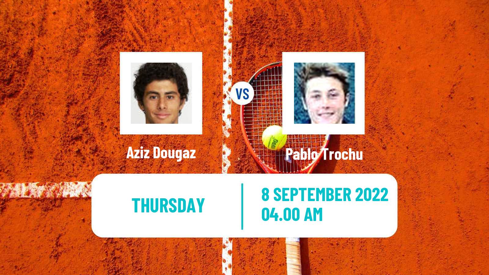 Tennis ITF Tournaments Aziz Dougaz - Pablo Trochu