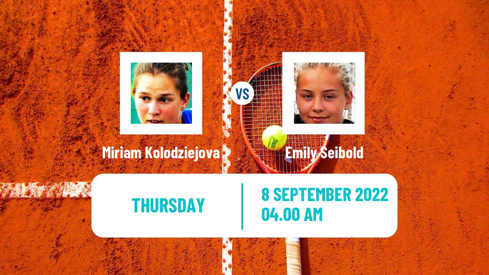 Tennis ITF Tournaments Miriam Kolodziejova - Emily Seibold