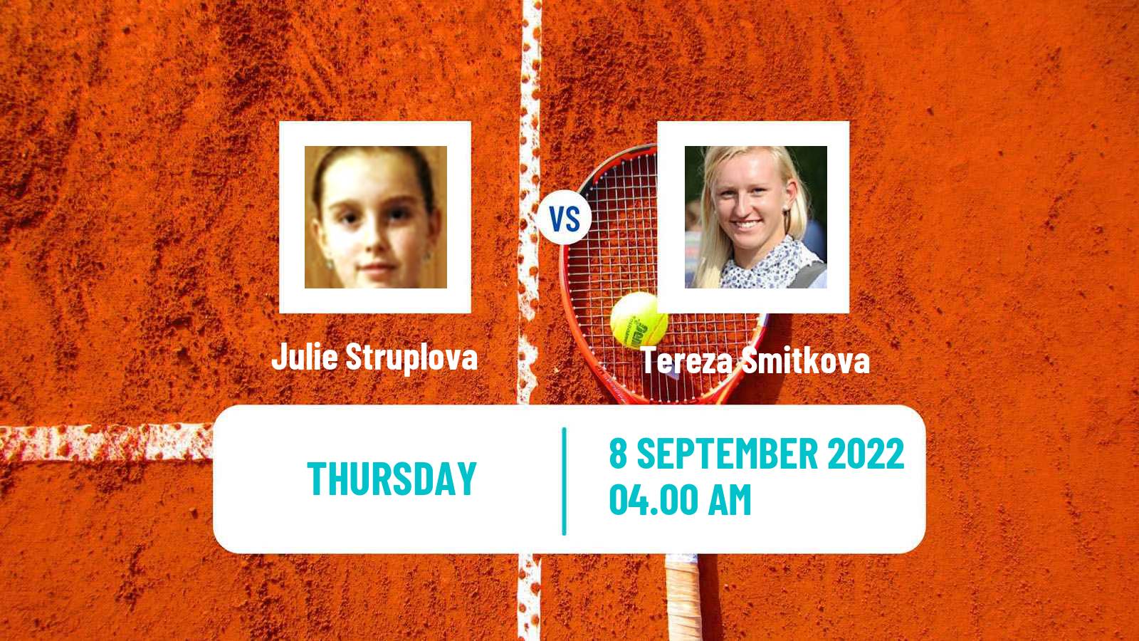 Tennis ITF Tournaments Julie Struplova - Tereza Smitkova