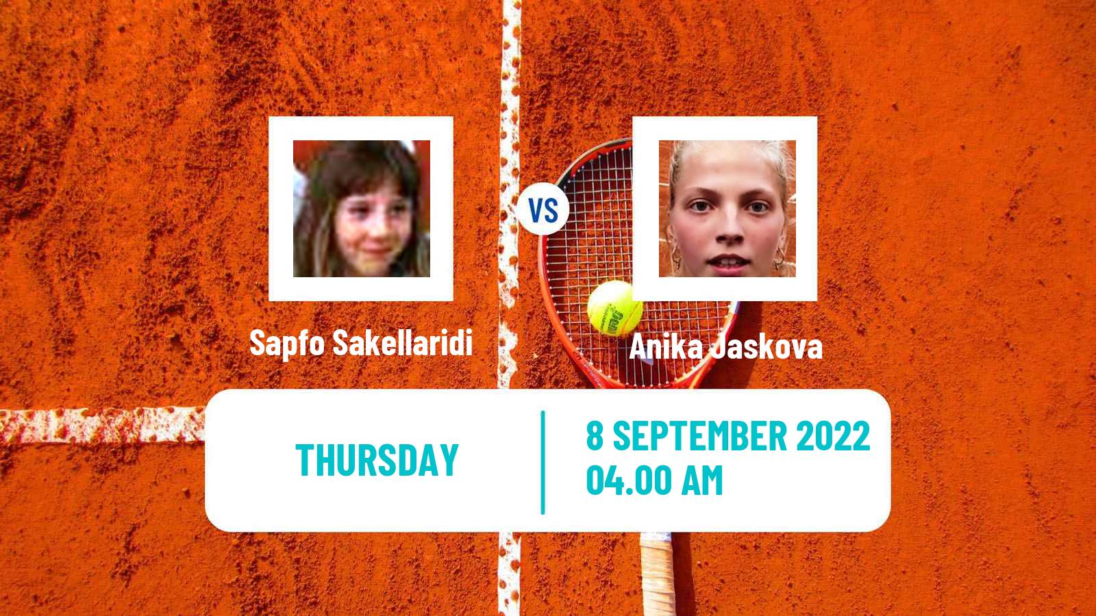 Tennis ITF Tournaments Sapfo Sakellaridi - Anika Jaskova