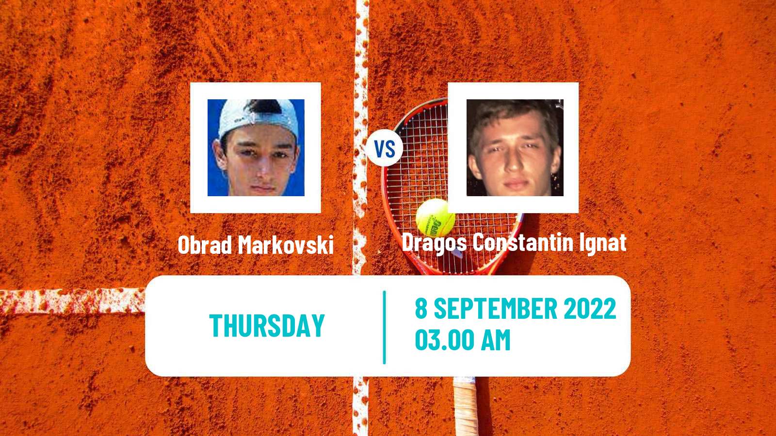 Tennis ITF Tournaments Obrad Markovski - Dragos Constantin Ignat