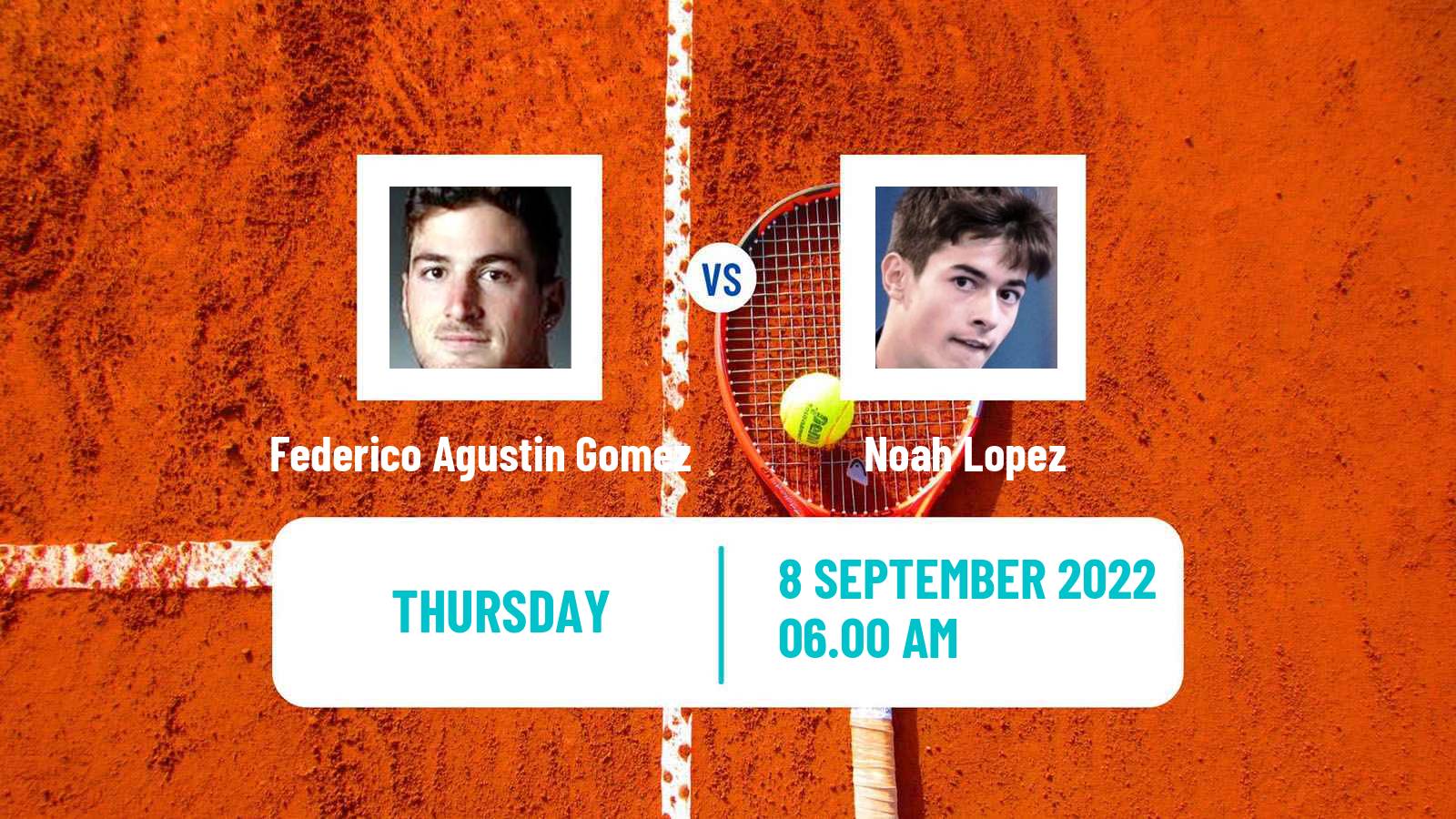 Tennis ITF Tournaments Federico Agustin Gomez - Noah Lopez