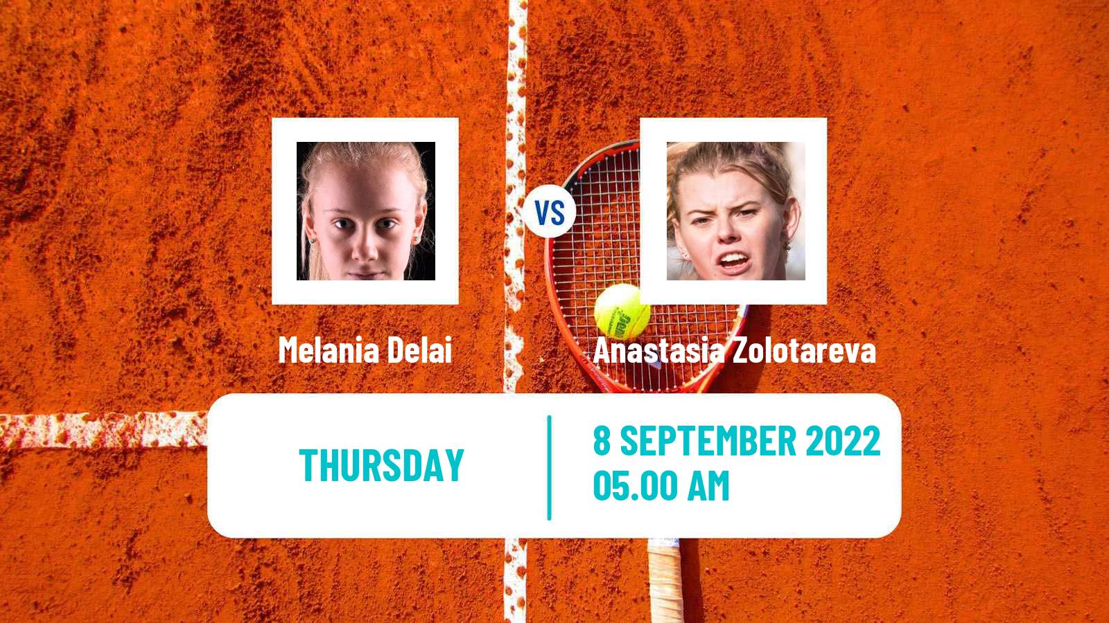 Tennis ITF Tournaments Melania Delai - Anastasia Zolotareva