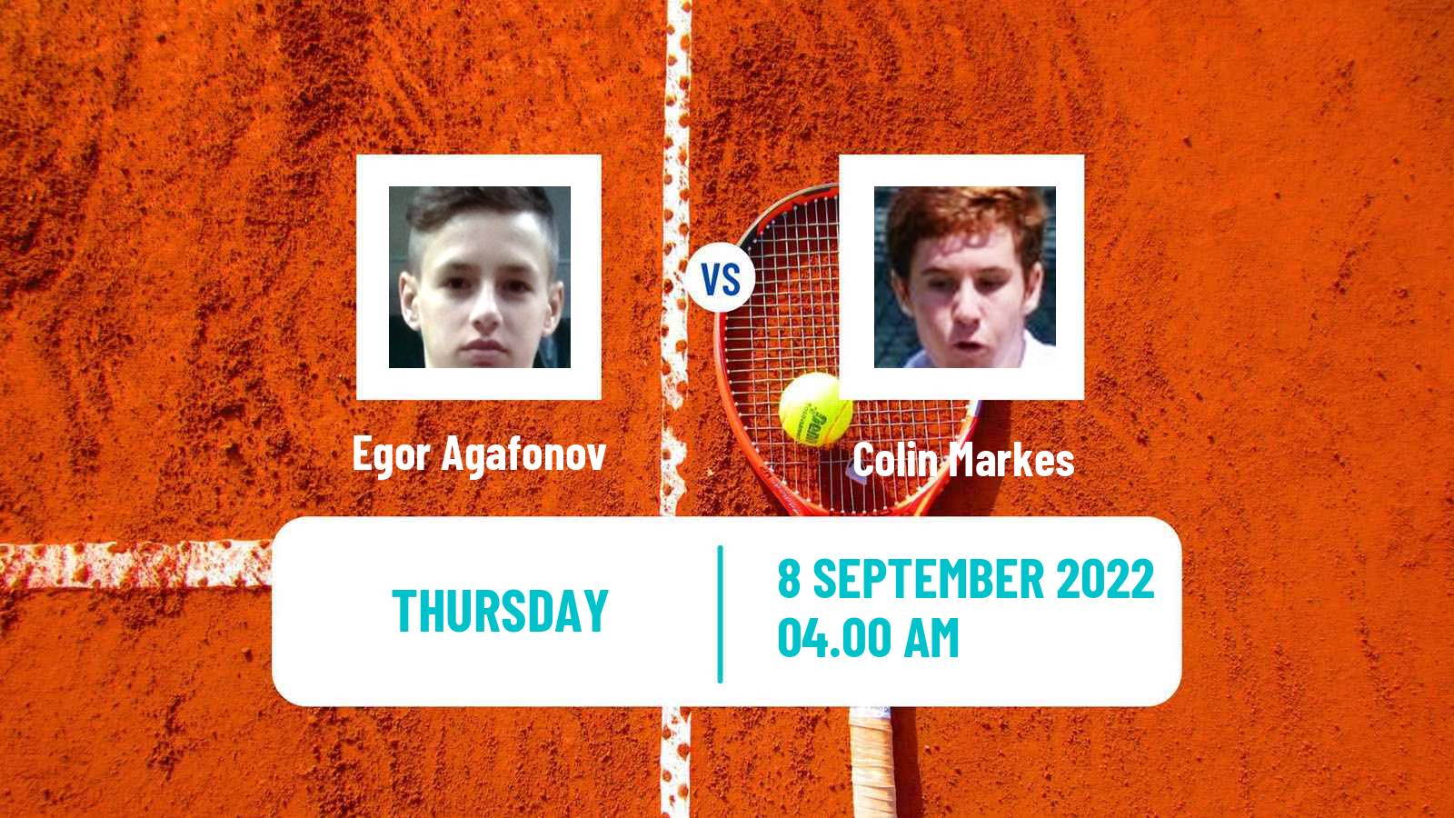 Tennis ITF Tournaments Egor Agafonov - Colin Markes