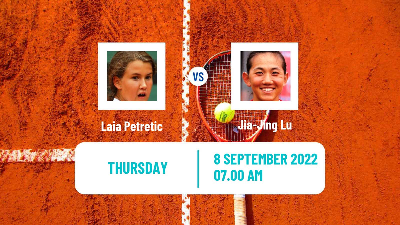 Tennis ITF Tournaments Laia Petretic - Jia-Jing Lu