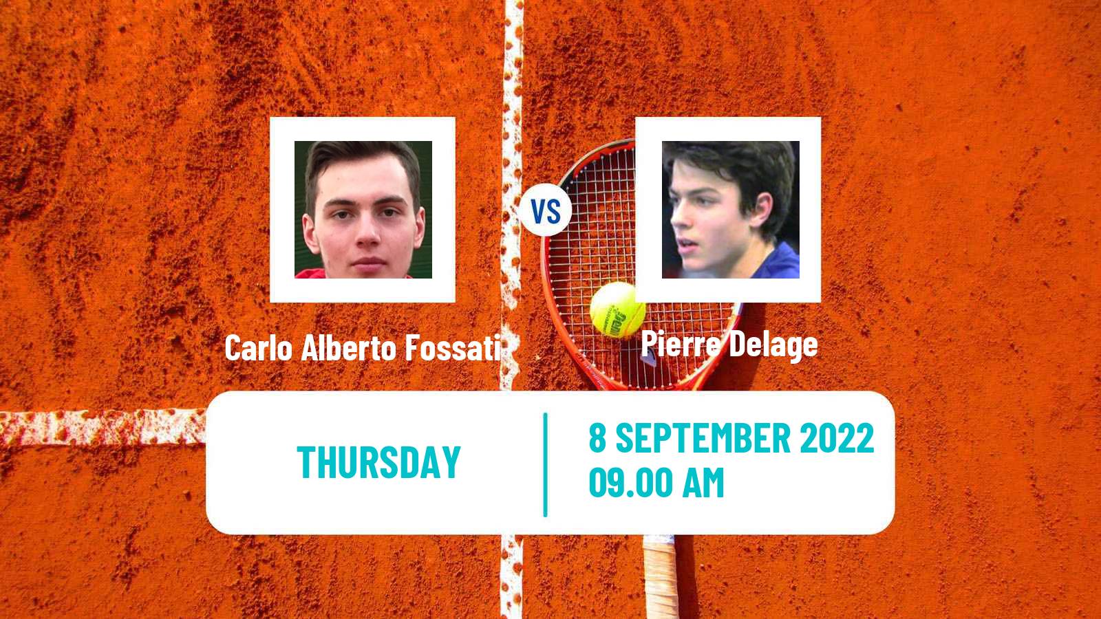 Tennis ITF Tournaments Carlo Alberto Fossati - Pierre Delage