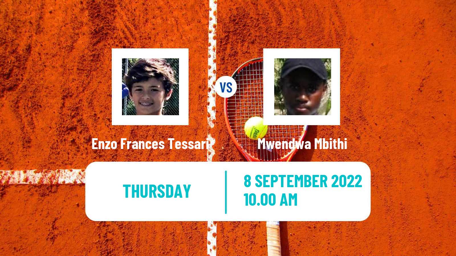 Tennis ITF Tournaments Enzo Frances Tessari - Mwendwa Mbithi