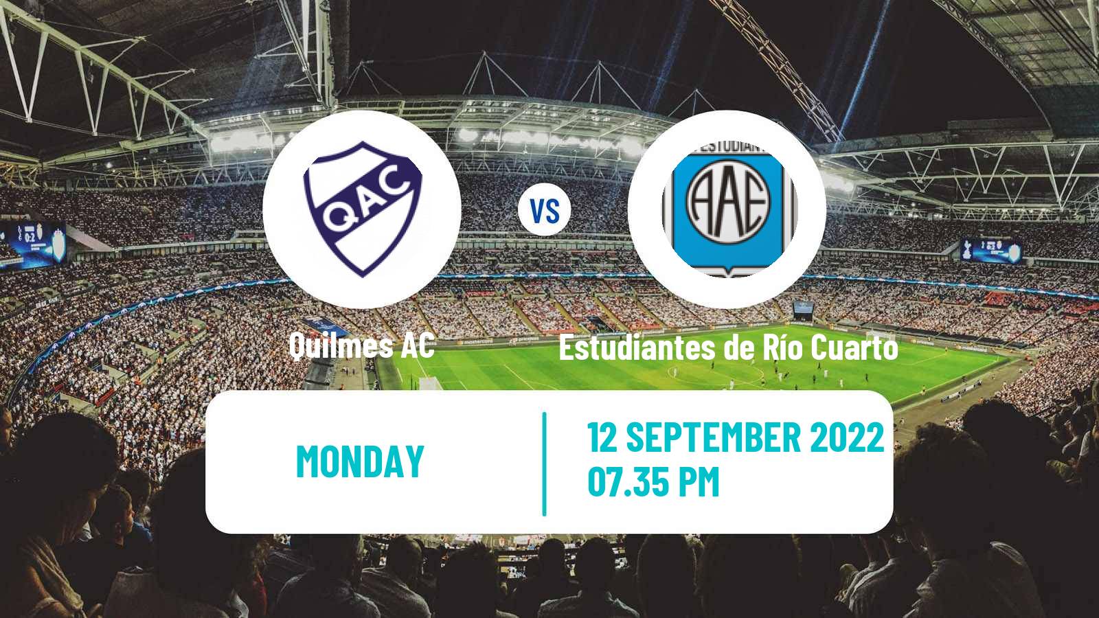 Soccer Argentinian Primera Nacional Quilmes - Estudiantes de Río Cuarto