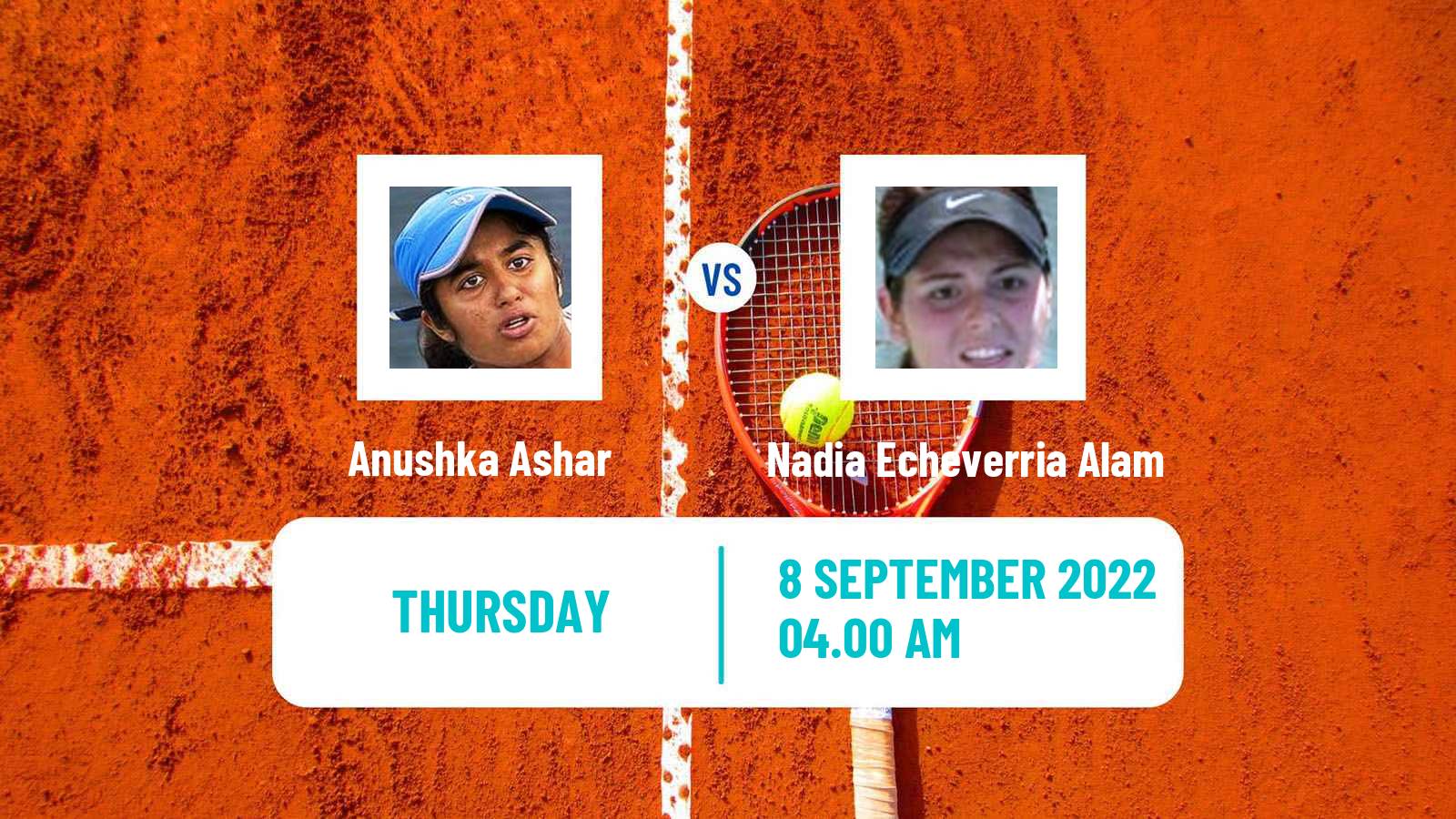 Tennis ITF Tournaments Anushka Ashar - Nadia Echeverria Alam