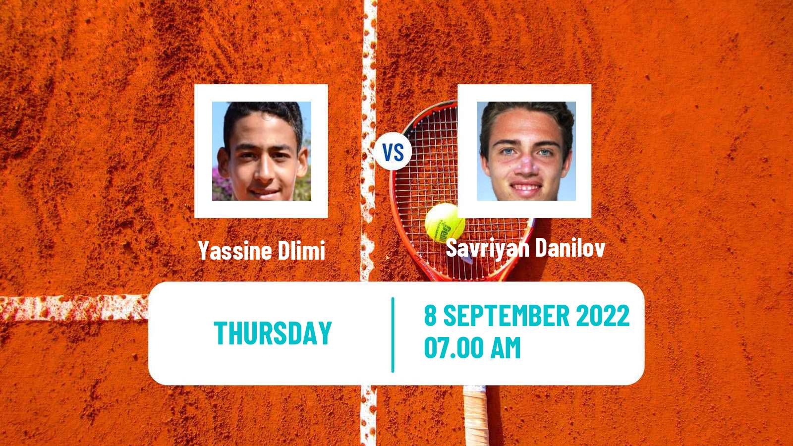 Tennis ITF Tournaments Yassine Dlimi - Savriyan Danilov
