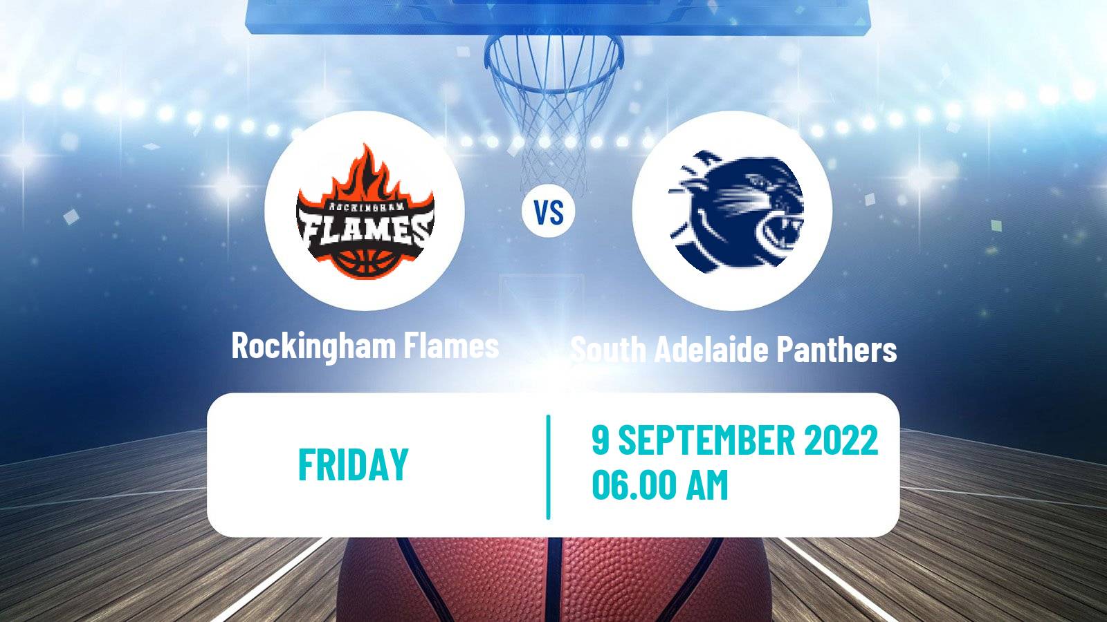 Basketball Australian NBL1 Rockingham Flames - South Adelaide Panthers