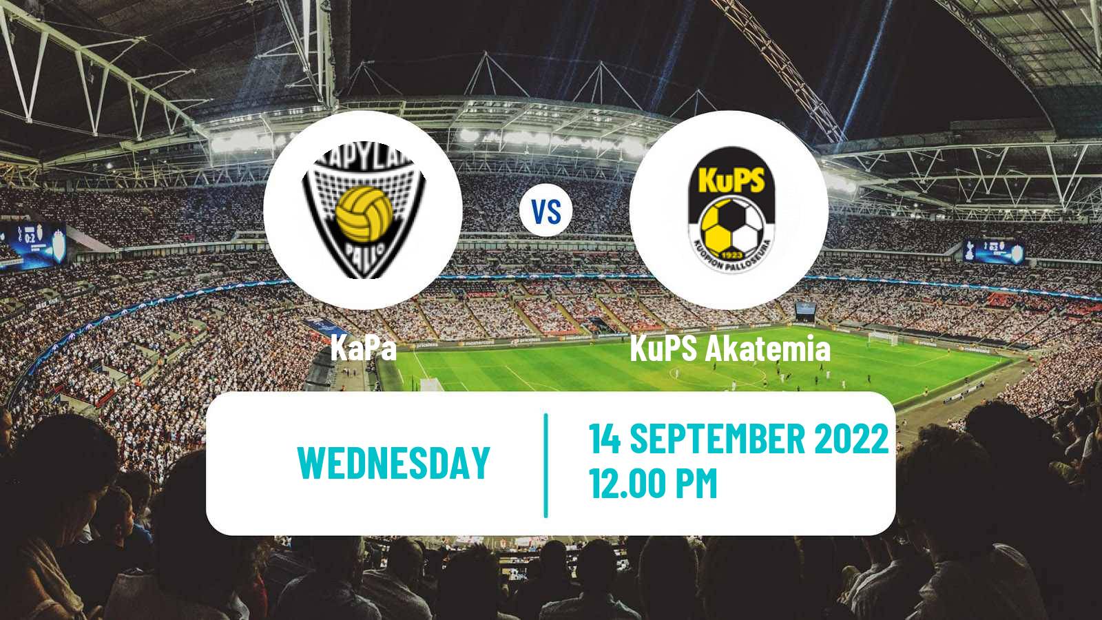 Soccer Finnish Kakkonen Group A KaPa - KuPS Akatemia