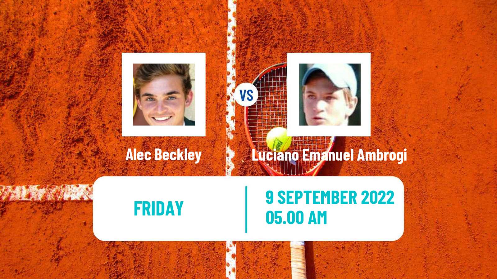 Tennis ITF Tournaments Alec Beckley - Luciano Emanuel Ambrogi