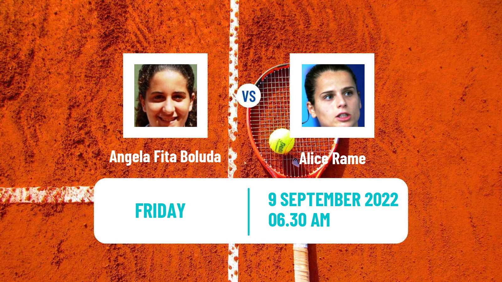 Tennis ITF Tournaments Angela Fita Boluda - Alice Rame