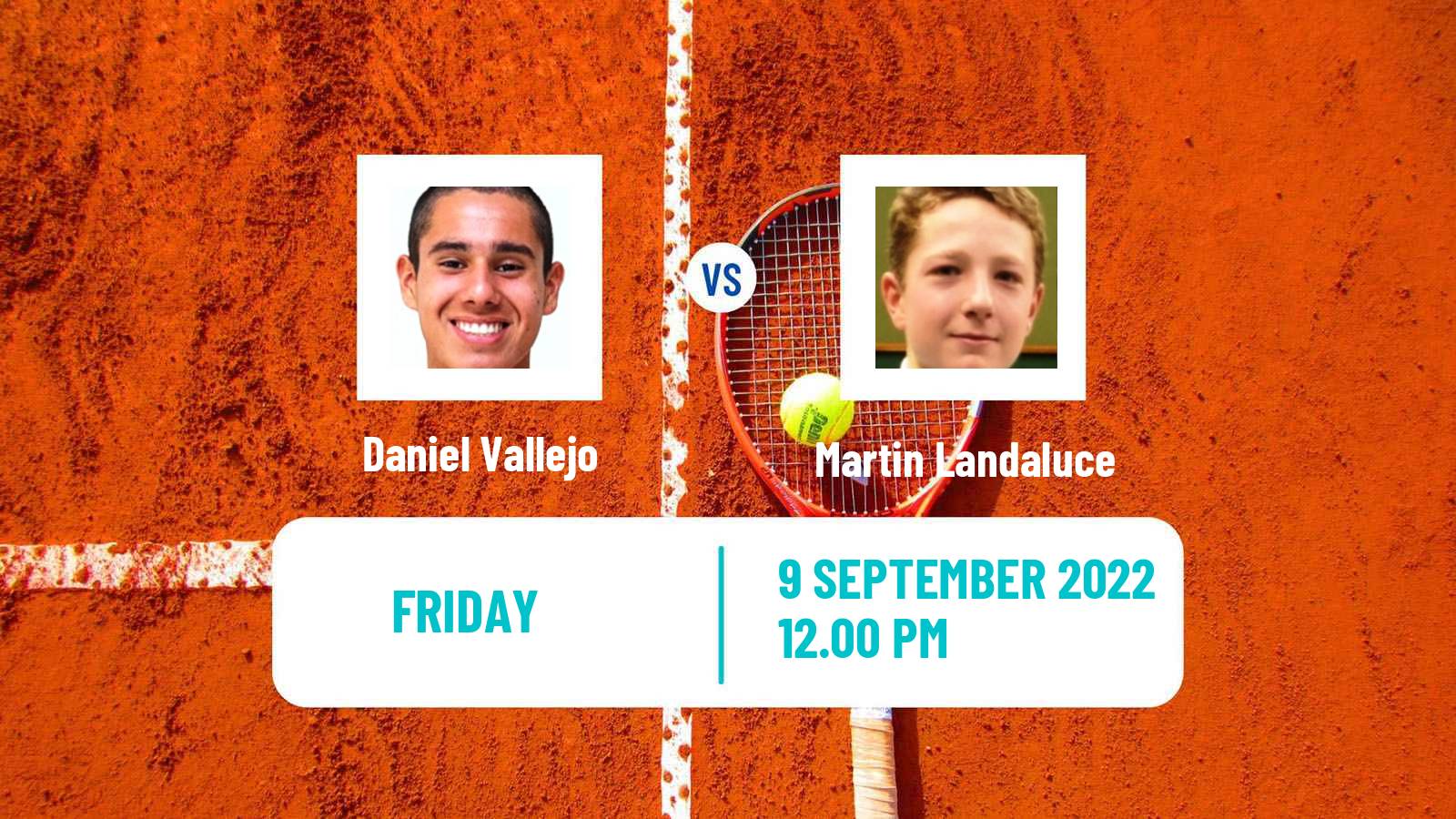 Tennis Boys Singles US Open Daniel Vallejo - Martin Landaluce