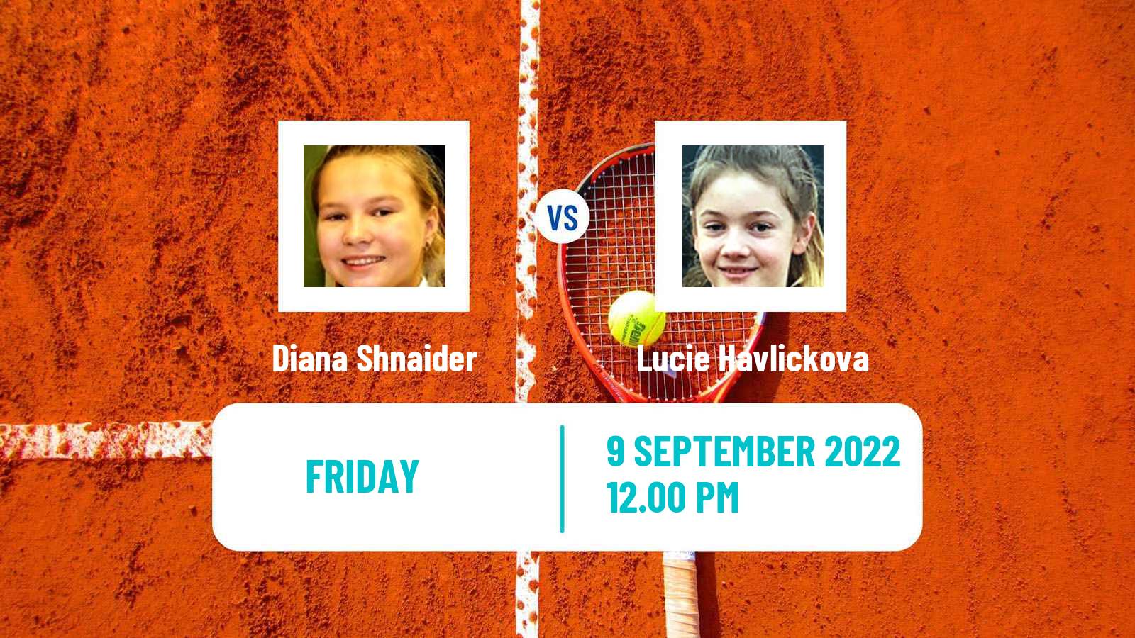 Tennis Girls Singles US Open Diana Shnaider - Lucie Havlickova