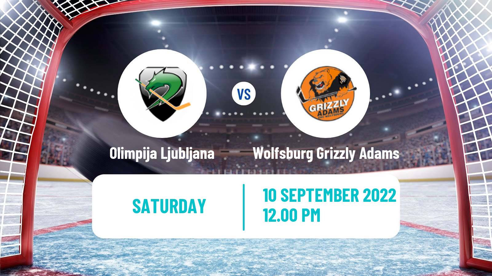 Hockey Champions League Ice Hockey Olimpija Ljubljana - Wolfsburg Grizzly Adams