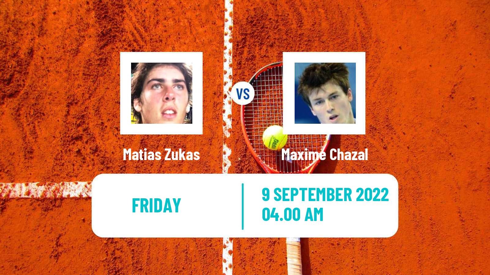 Tennis ITF Tournaments Matias Zukas - Maxime Chazal