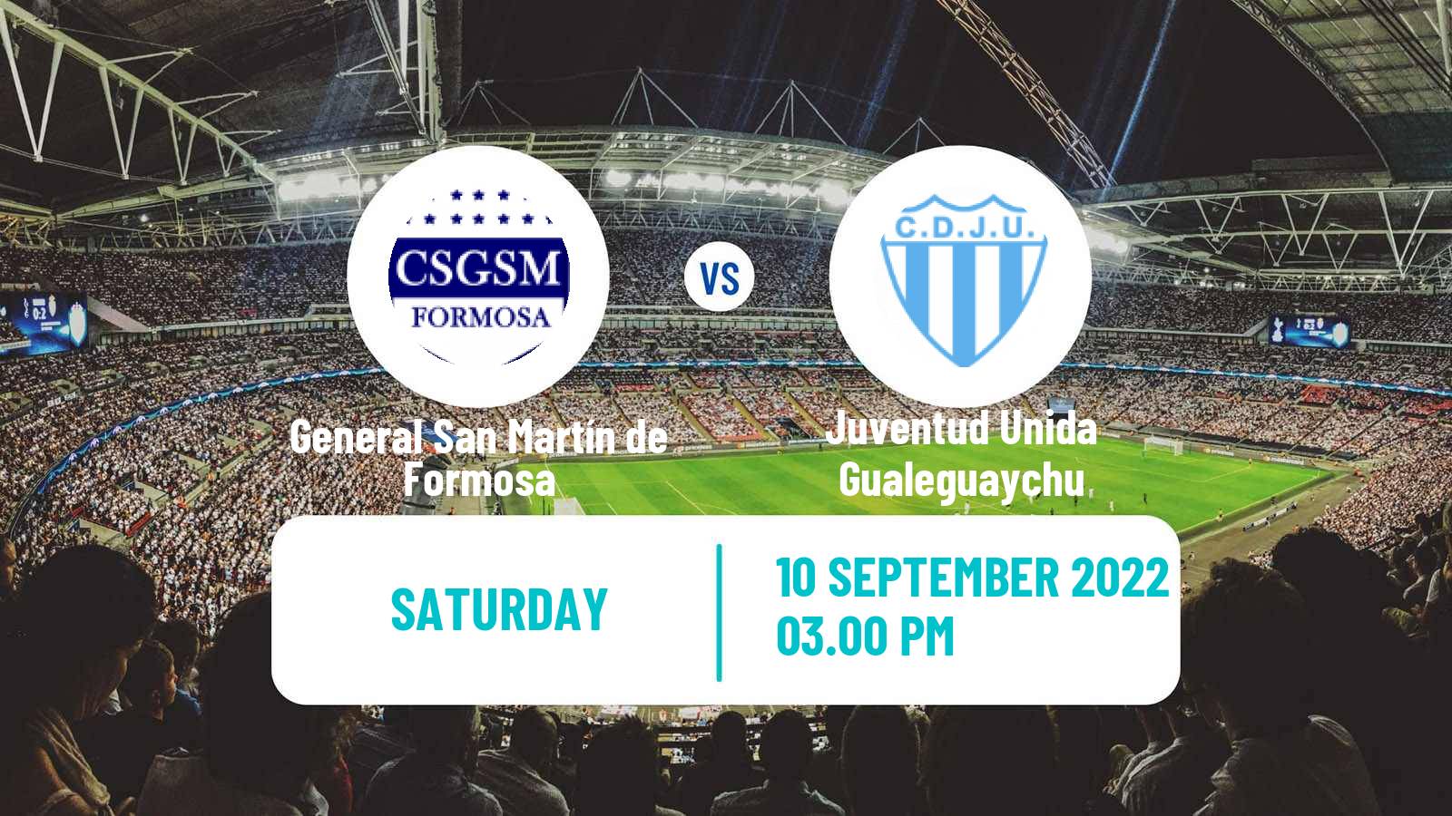 Soccer Argentinian Torneo Federal General San Martín de Formosa - Juventud Unida Gualeguaychu