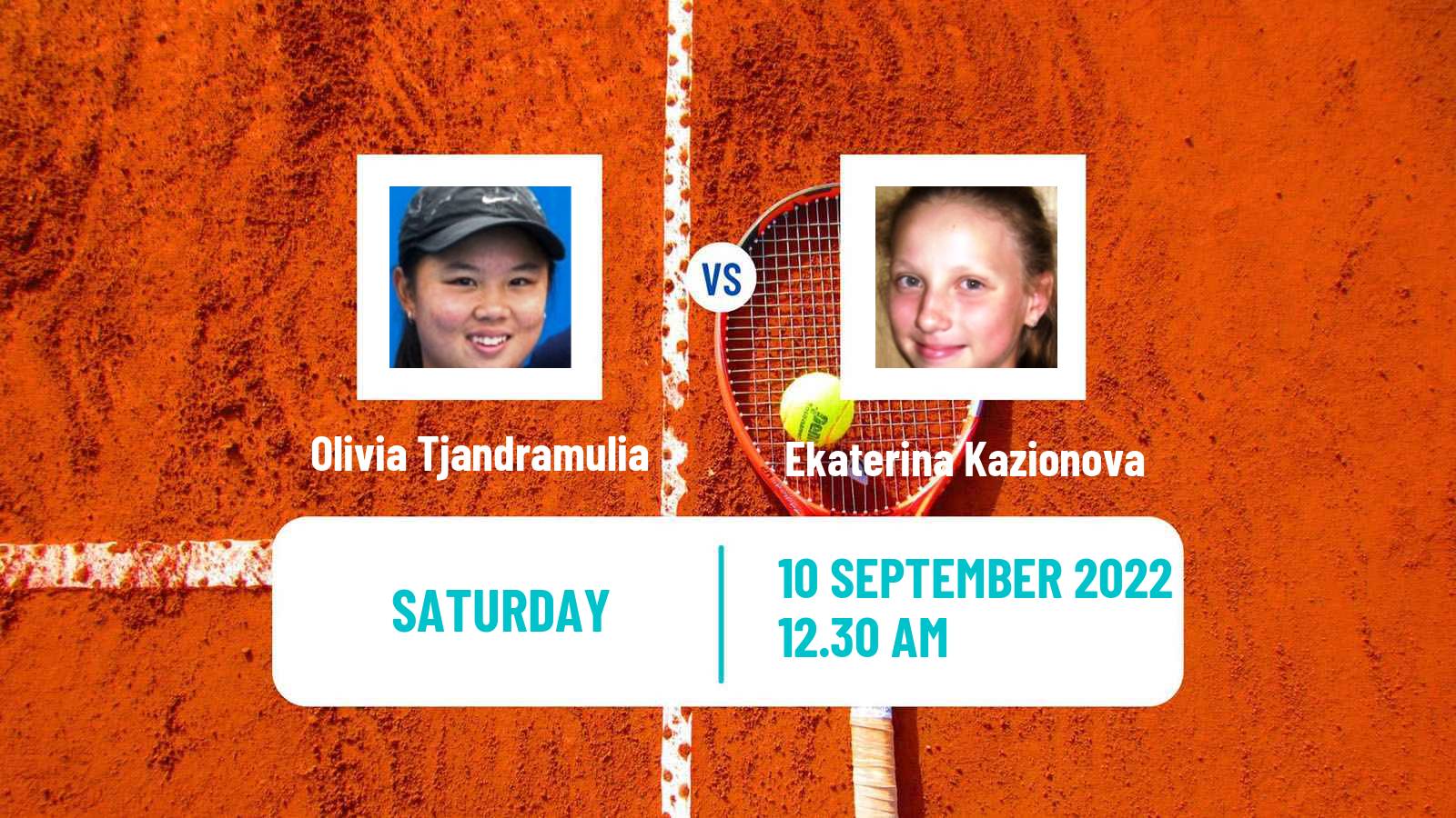 Tennis WTA Chennai Olivia Tjandramulia - Ekaterina Kazionova