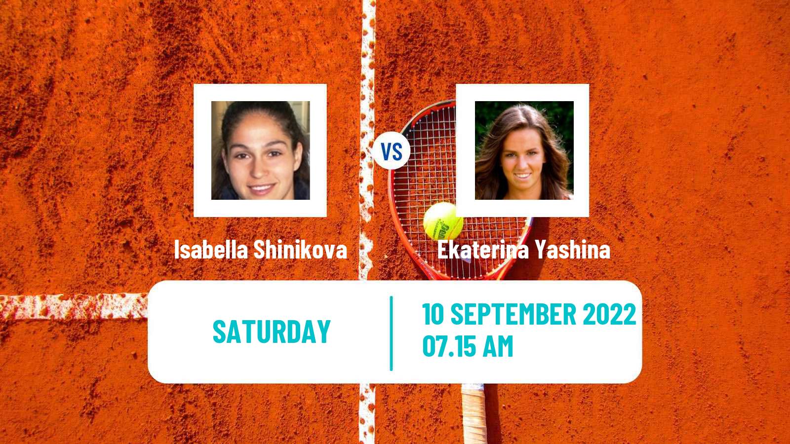Tennis WTA Chennai Isabella Shinikova - Ekaterina Yashina