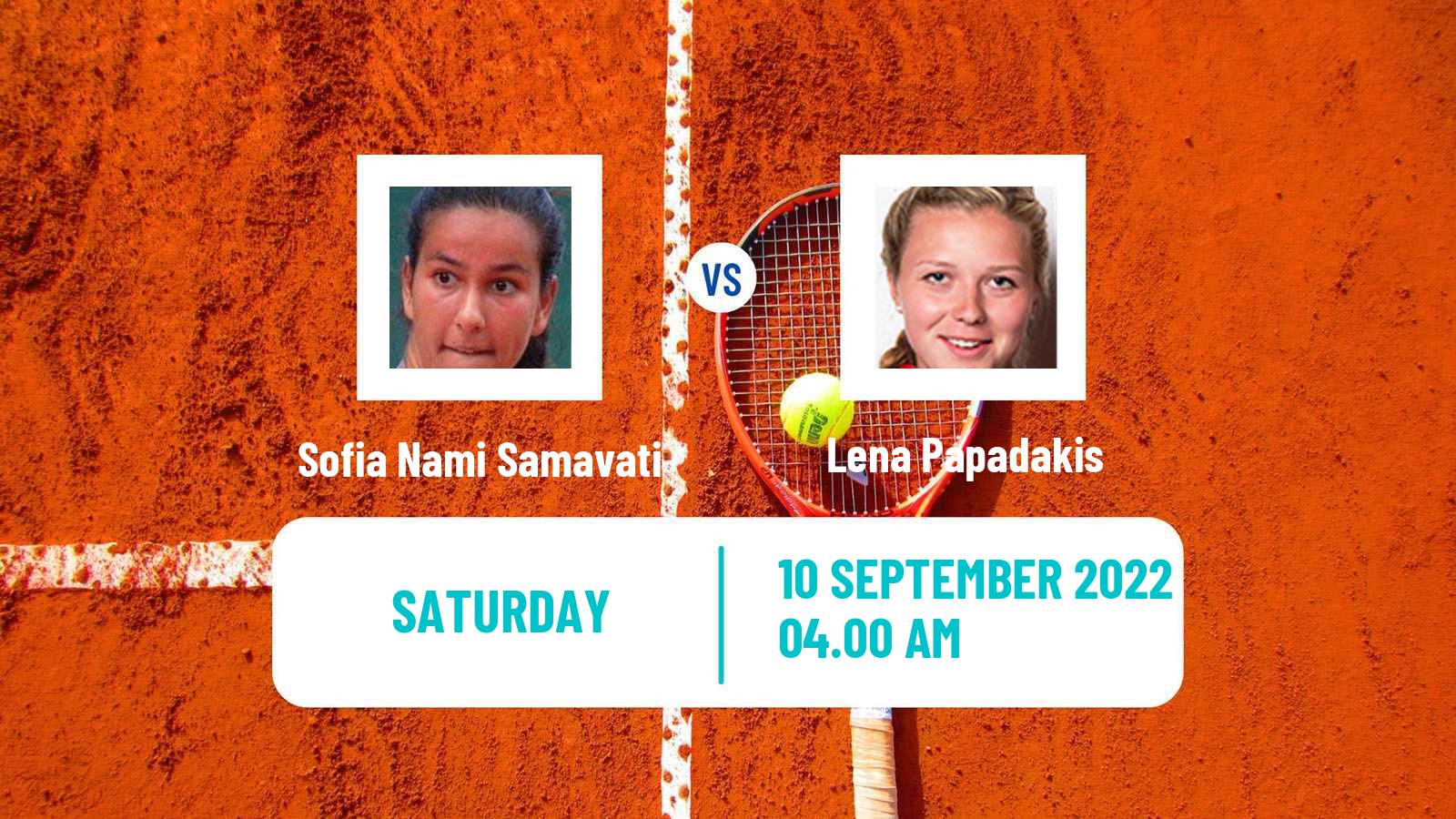Tennis ITF Tournaments Sofia Nami Samavati - Lena Papadakis