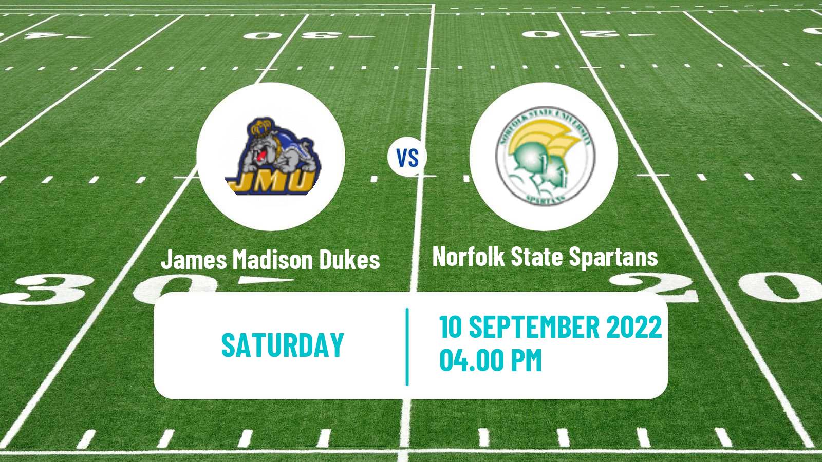 American football NCAA College Football James Madison Dukes - Norfolk State Spartans