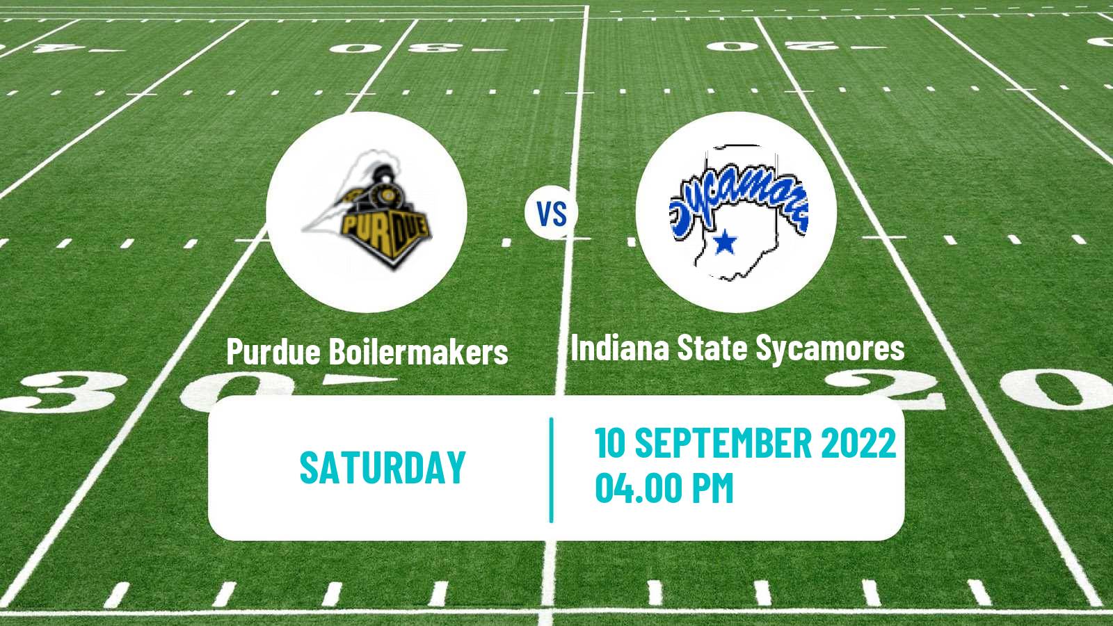 American football NCAA College Football Purdue Boilermakers - Indiana State Sycamores