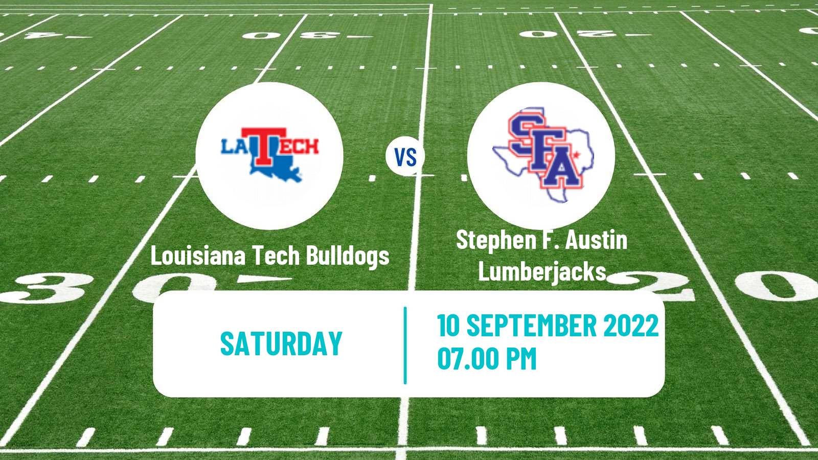 American football NCAA College Football Louisiana Tech Bulldogs - Stephen F. Austin Lumberjacks