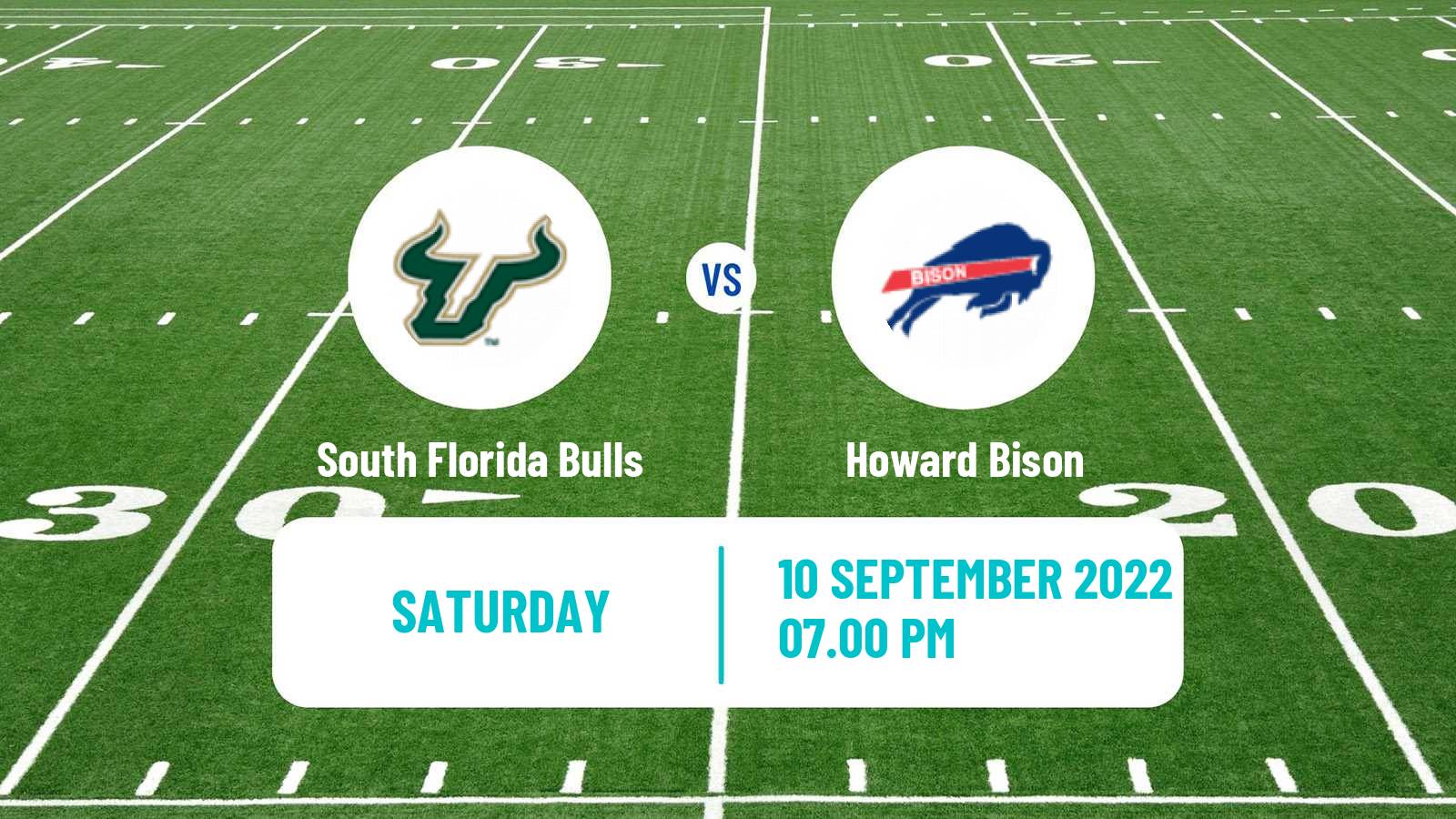 American football NCAA College Football South Florida Bulls - Howard Bison