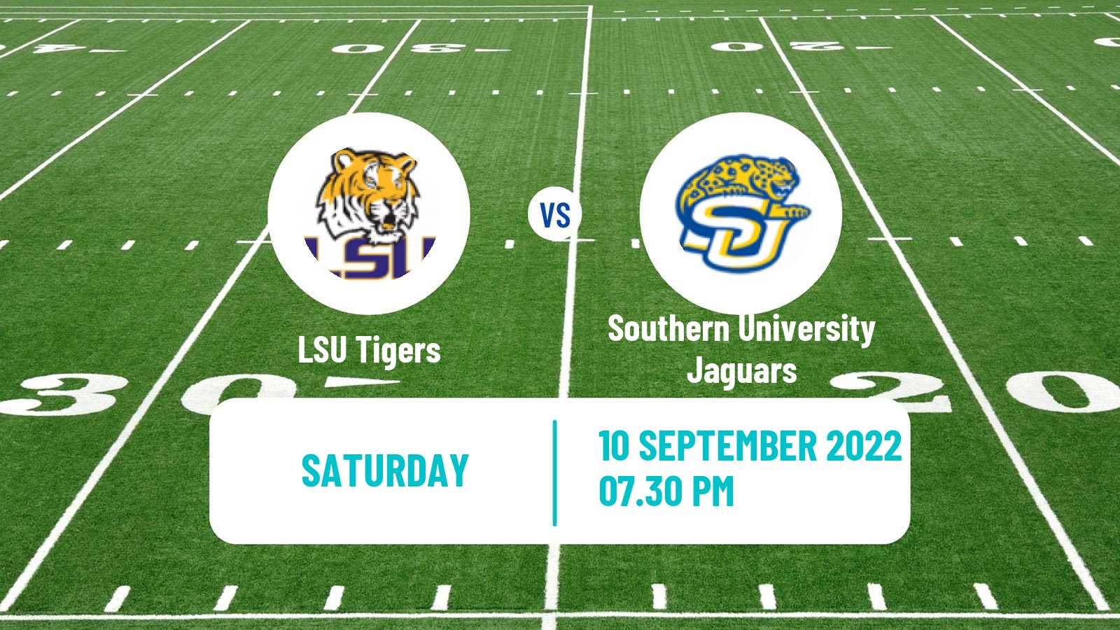 American football NCAA College Football LSU Tigers - Southern University Jaguars