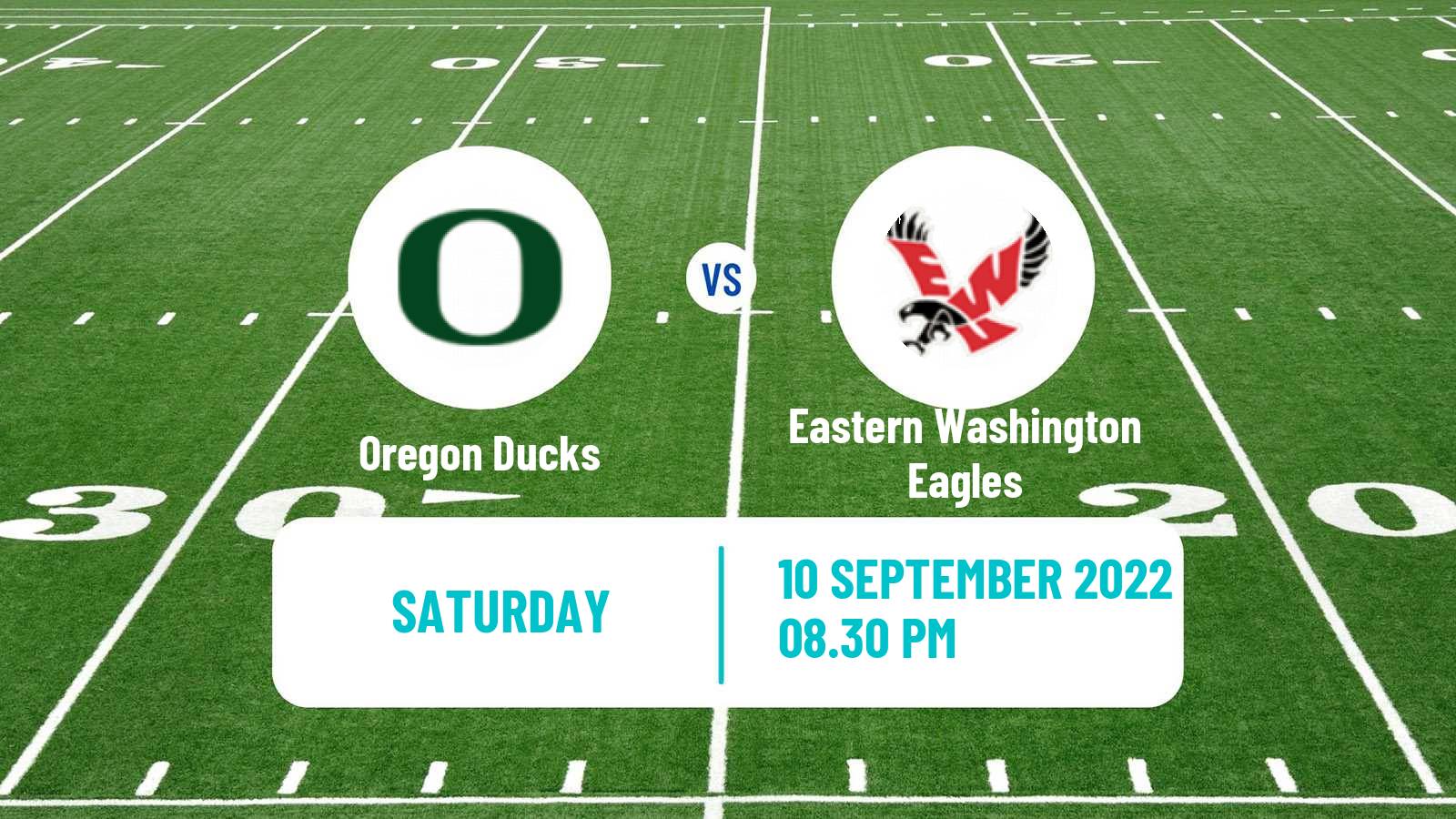 American football NCAA College Football Oregon Ducks - Eastern Washington Eagles