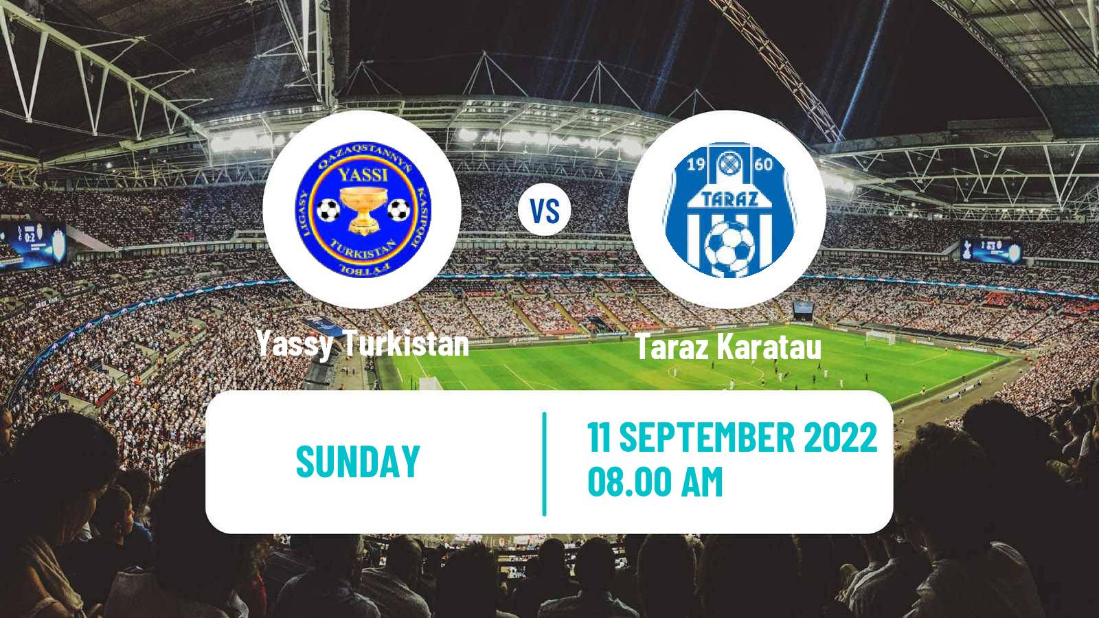 Soccer Kazakh First Division Yassy Turkistan - Taraz Karatau