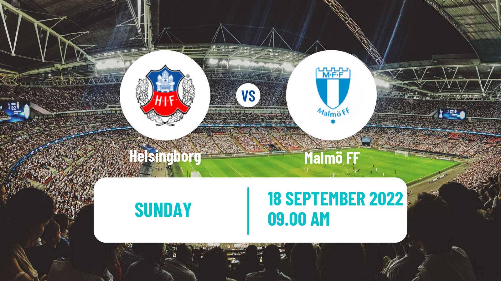 Soccer Swedish Allsvenskan Helsingborg - Malmö