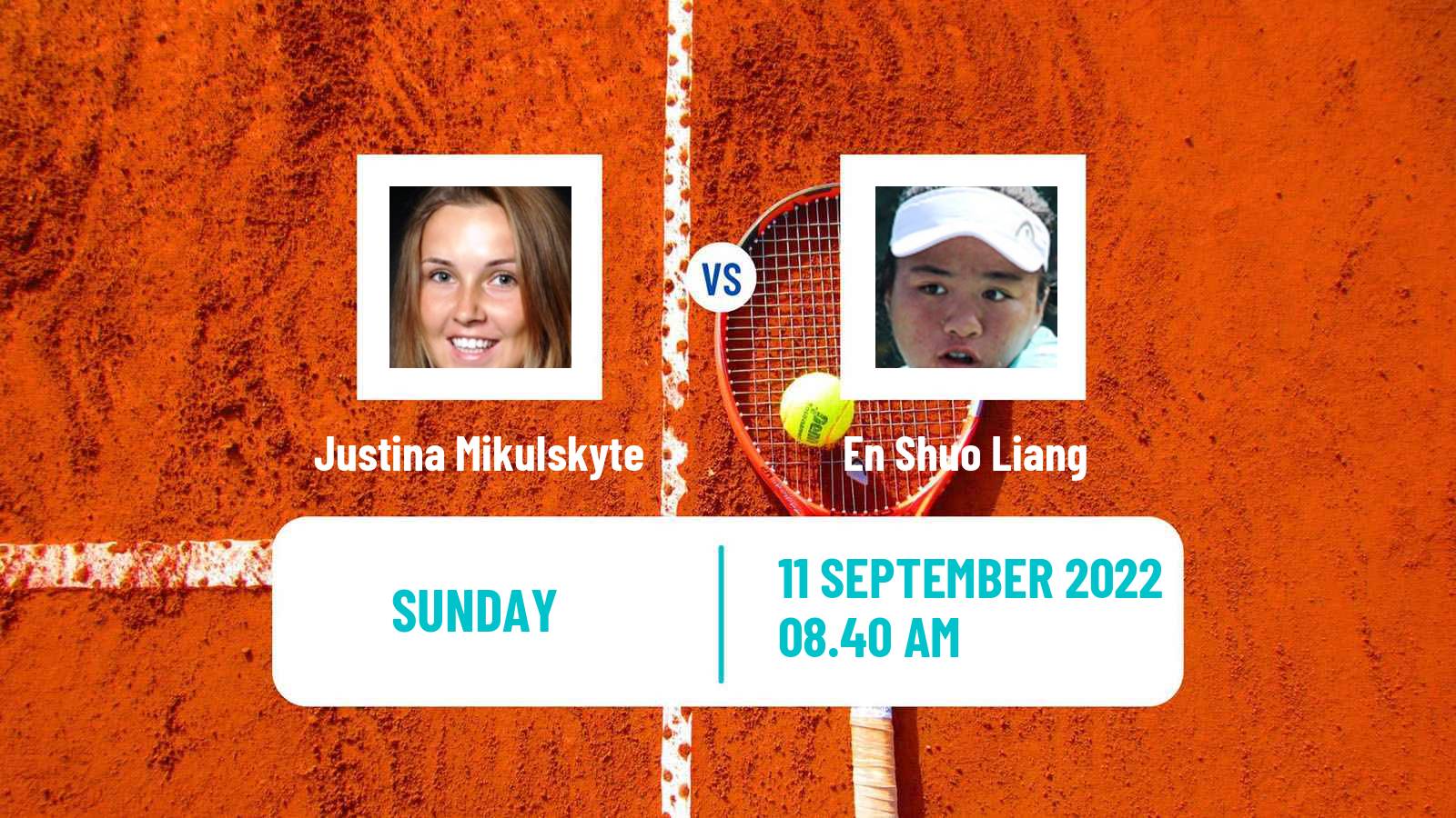 Tennis WTA Chennai Justina Mikulskyte - En Shuo Liang