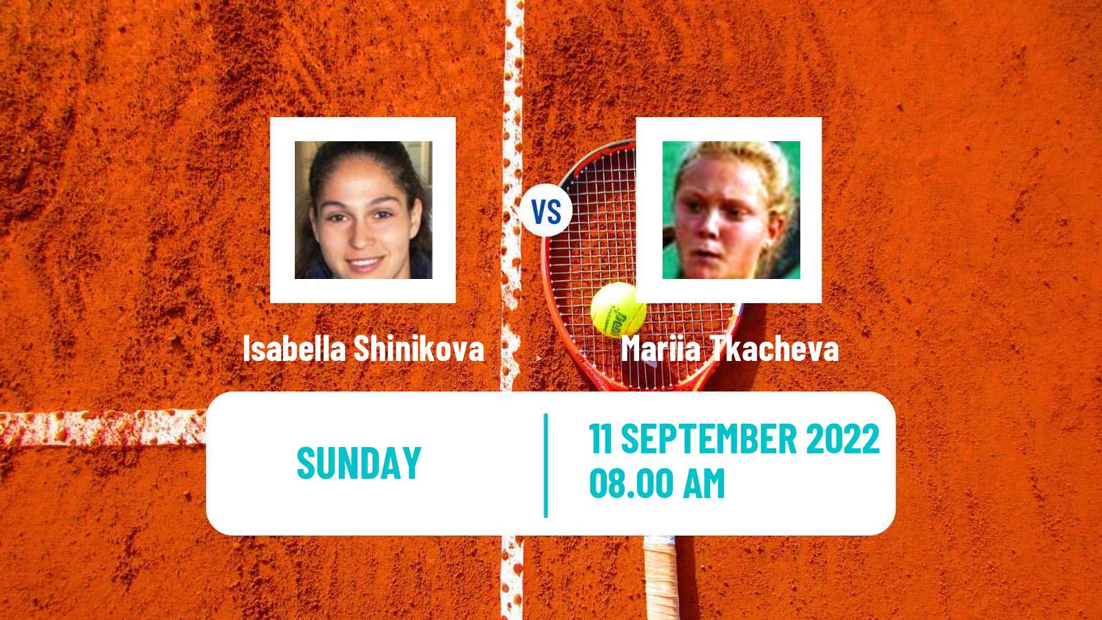 Tennis WTA Chennai Isabella Shinikova - Mariia Tkacheva