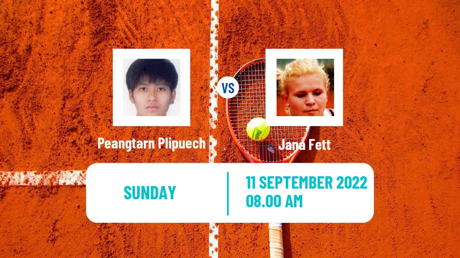 Tennis WTA Chennai Peangtarn Plipuech - Jana Fett