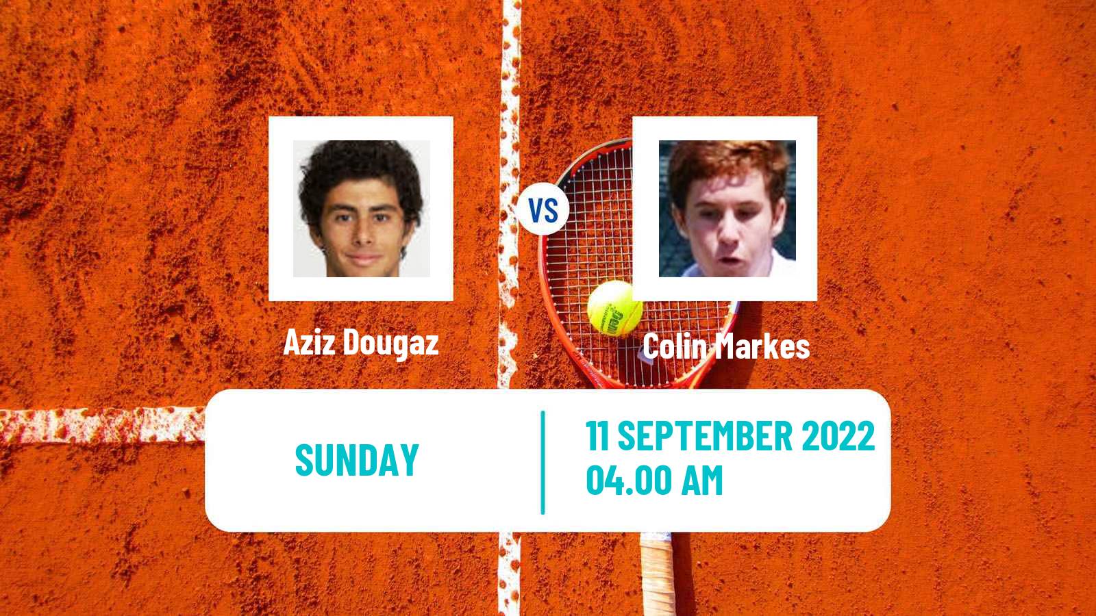 Tennis ITF Tournaments Aziz Dougaz - Colin Markes