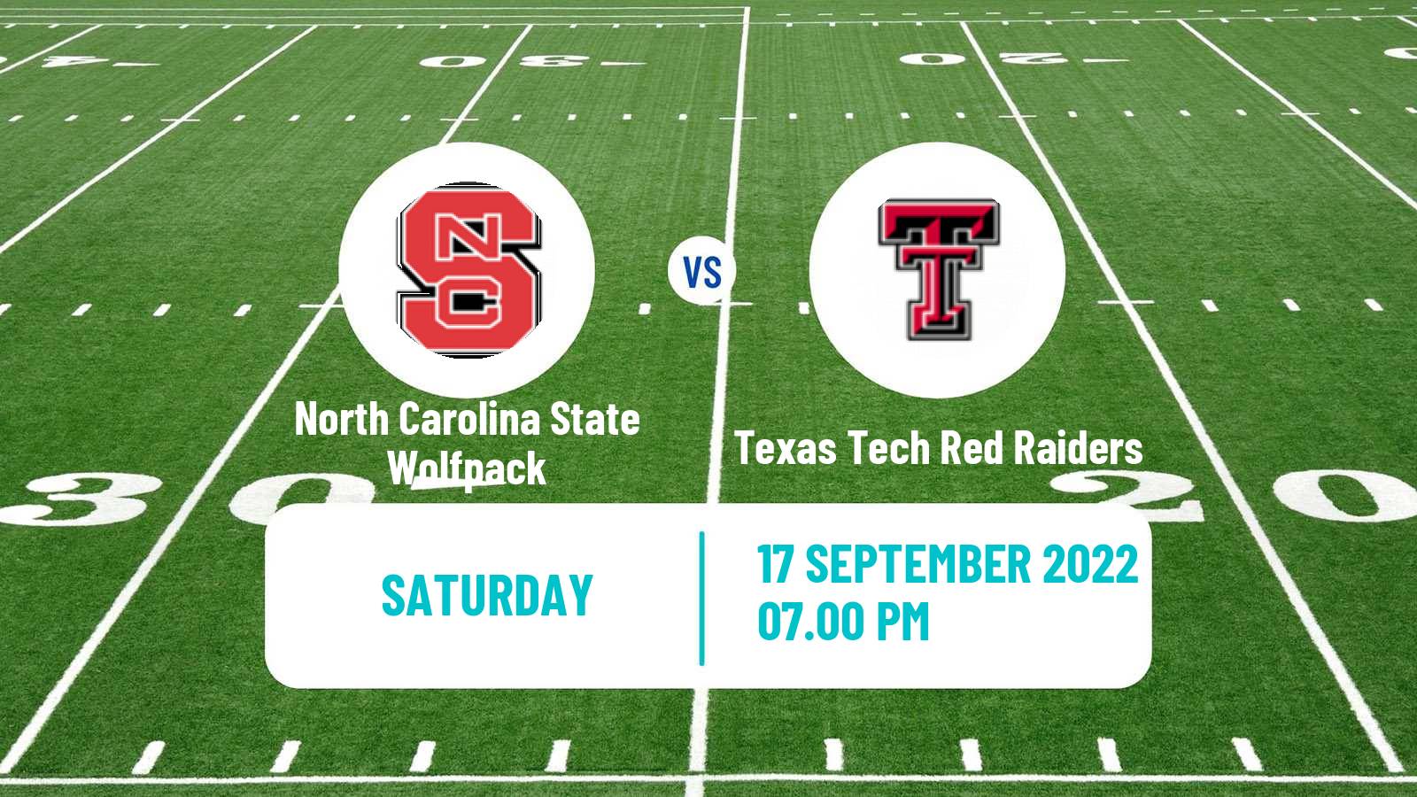 American football NCAA College Football North Carolina State Wolfpack - Texas Tech Red Raiders