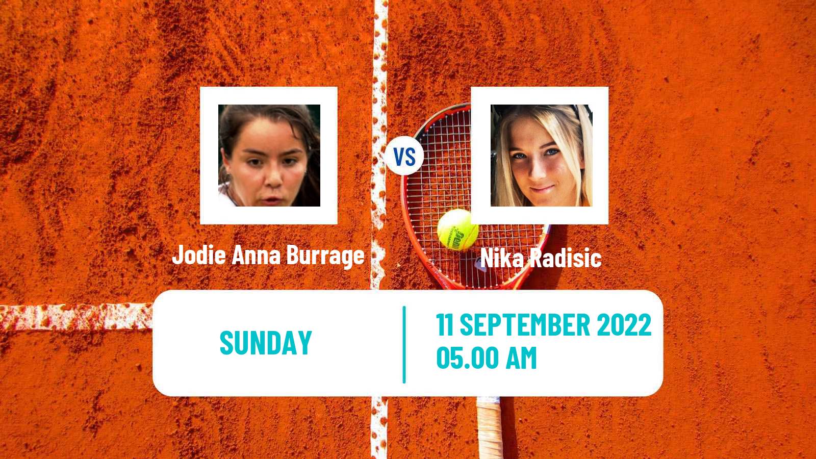 Tennis WTA Portoroz Jodie Anna Burrage - Nika Radisic