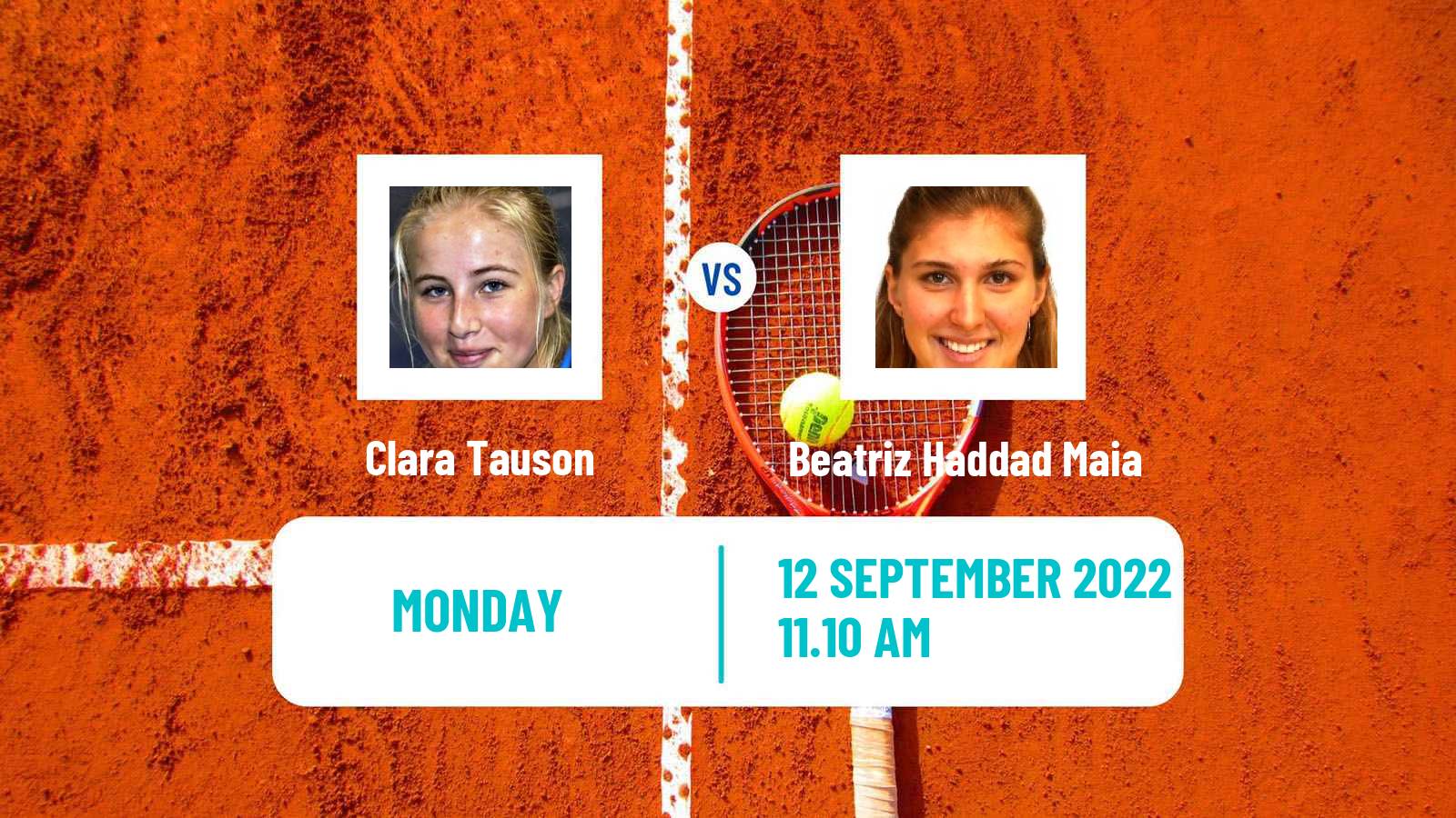 Tennis WTA Portoroz Clara Tauson - Beatriz Haddad Maia