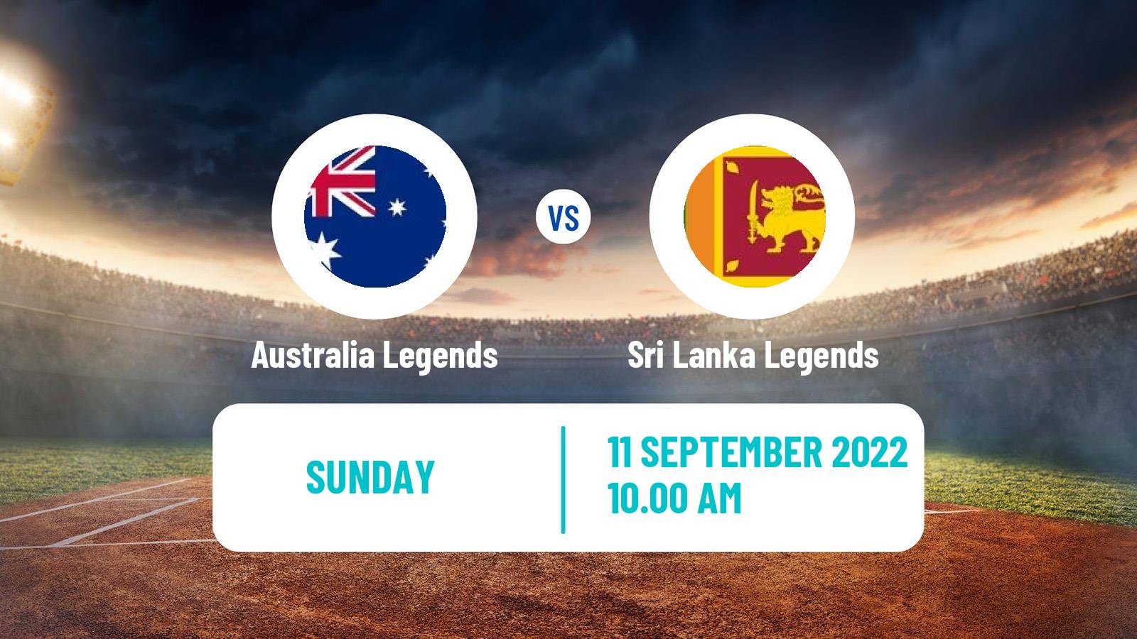 Cricket Road Safety World Series Cricket Australia Legends - Sri Lanka Legends
