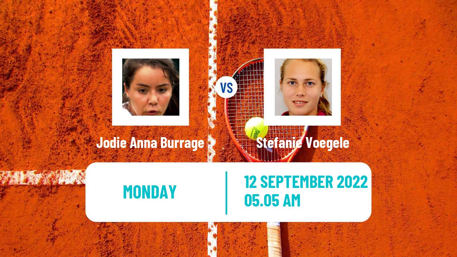 Tennis WTA Portoroz Jodie Anna Burrage - Stefanie Voegele