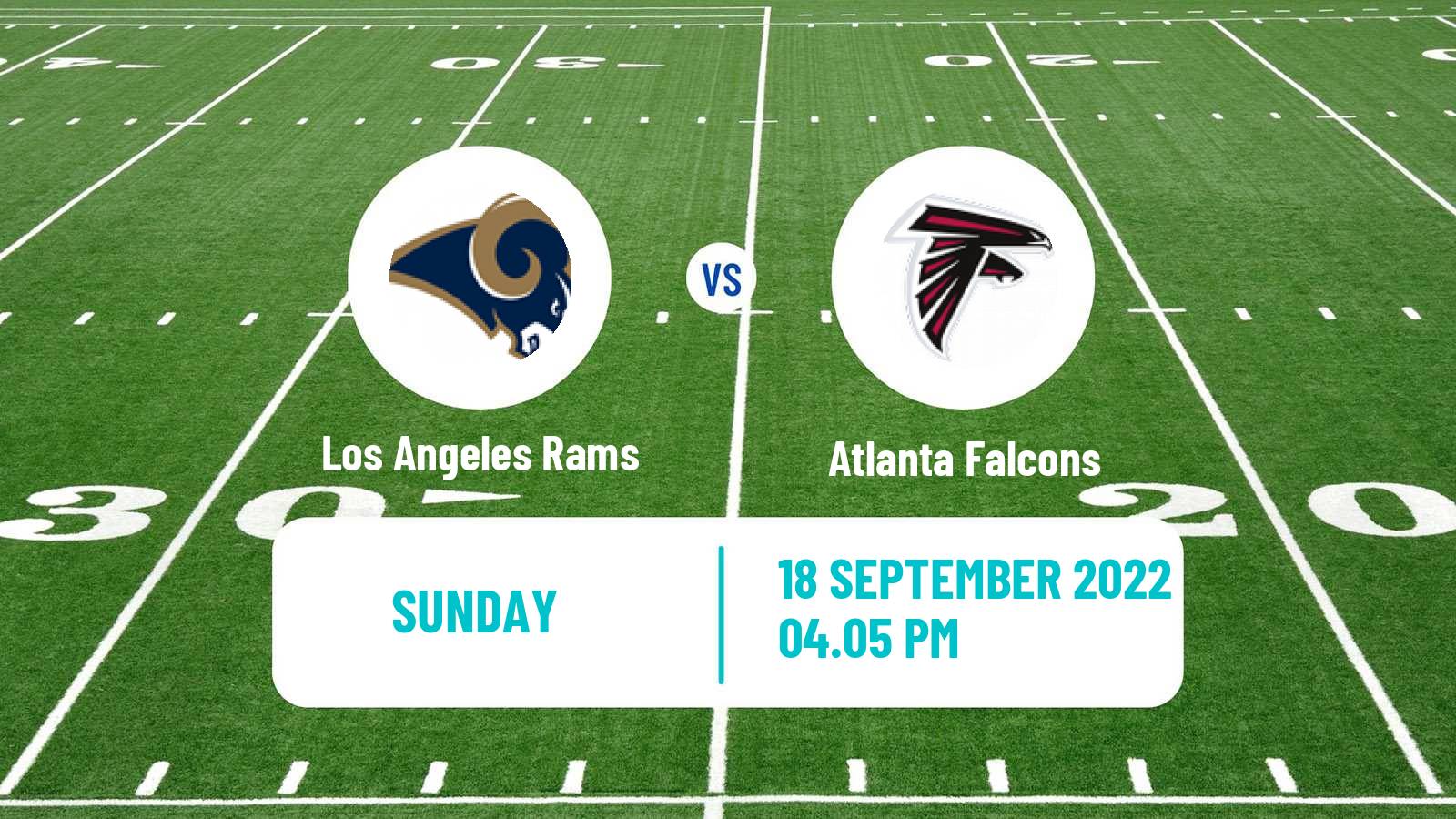 American football NFL Los Angeles Rams - Atlanta Falcons