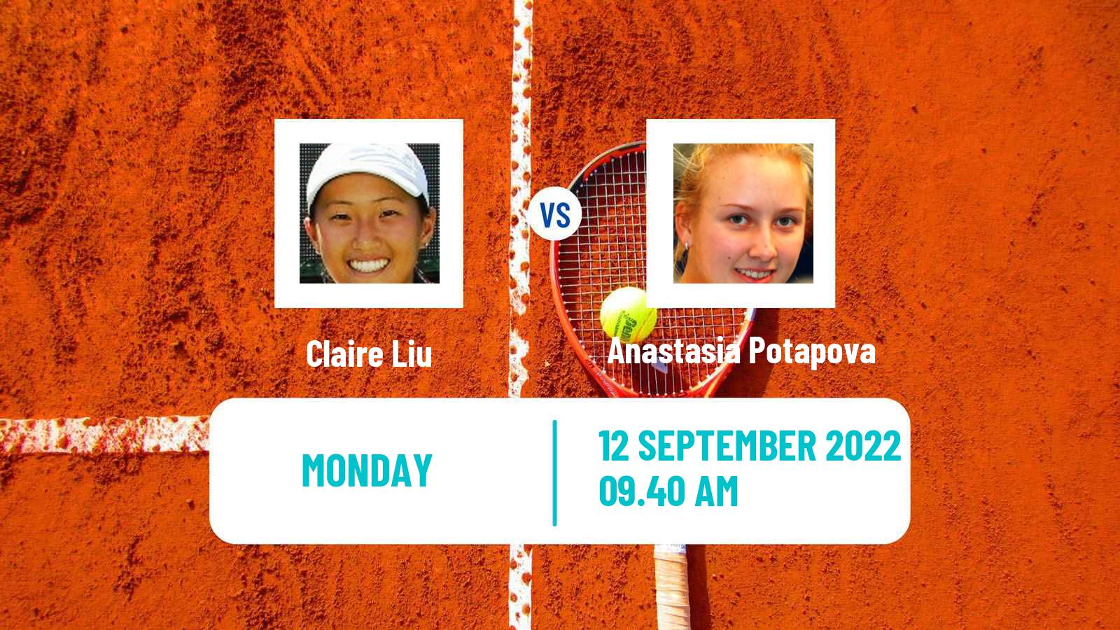 Tennis WTA Portoroz Claire Liu - Anastasia Potapova