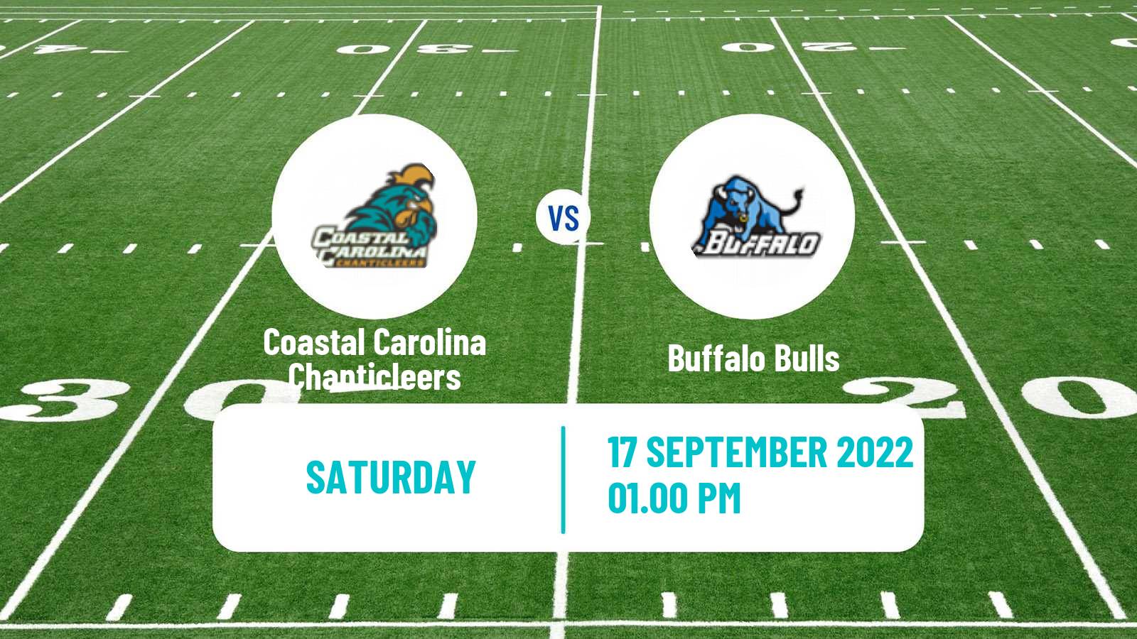 American football NCAA College Football Coastal Carolina Chanticleers - Buffalo Bulls