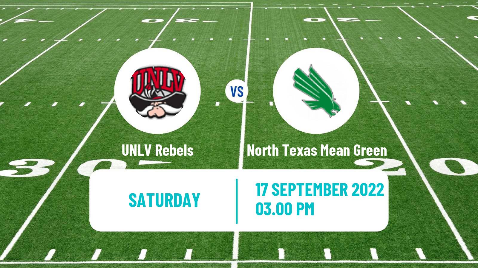 American football NCAA College Football UNLV Rebels - North Texas Mean Green