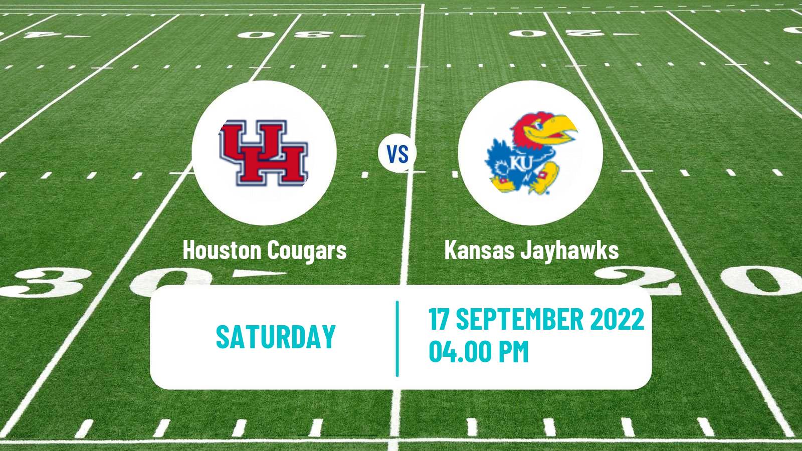 American football NCAA College Football Houston Cougars - Kansas Jayhawks